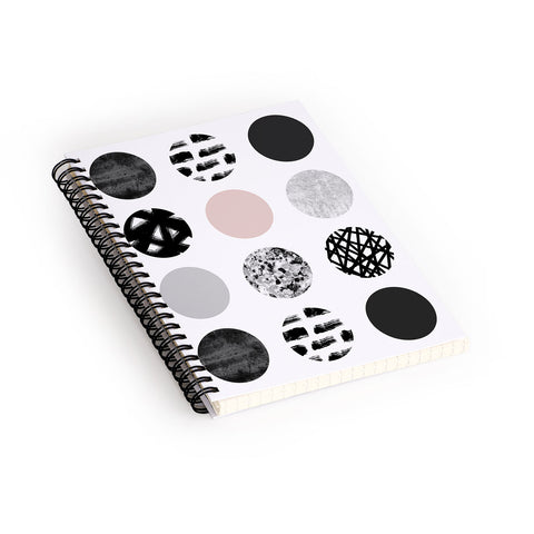 Kelly Haines Mixed Media Dots Spiral Notebook