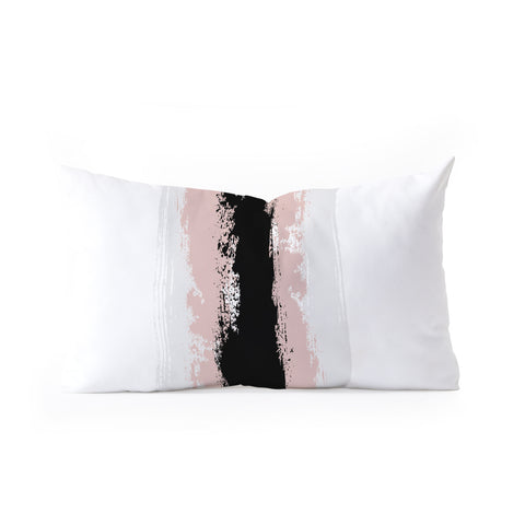 Kelly Haines Mixed Paint Stripes Oblong Throw Pillow
