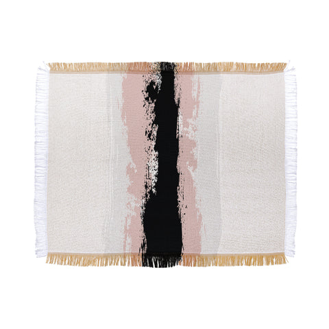 Kelly Haines Mixed Paint Stripes Throw Blanket