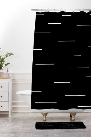 Kelly Haines Modern Lines V2 Shower Curtain And Mat