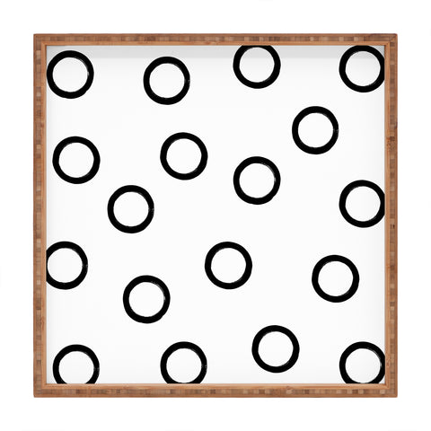 Kelly Haines Monochrome Circles V2 Square Tray