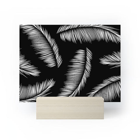 Kelly Haines Monochrome Palm Leaves Mini Art Print