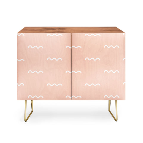 Kelly Haines Peach Squiggle Credenza