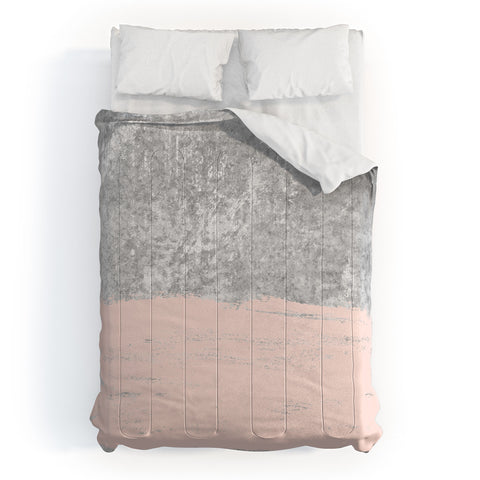 Kelly Haines Pink Concrete Comforter