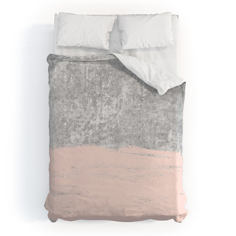 Kelly Haines Pink Concrete Duvet Cover