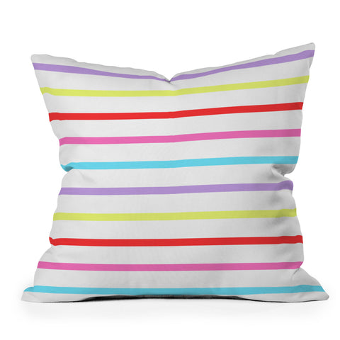 Kelly Haines Pop of Color Stripes Throw Pillow