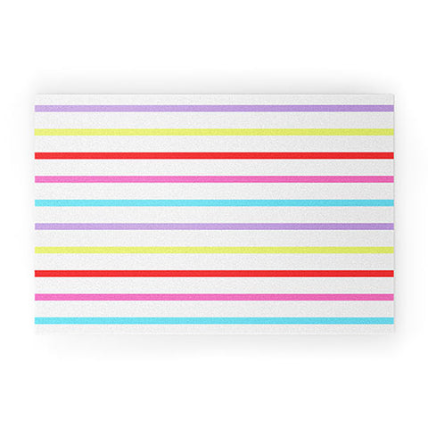 Kelly Haines Pop of Color Stripes Welcome Mat