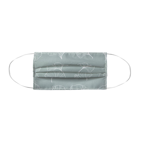 Kelly Haines Teal Ginkgo Leaves Face Mask