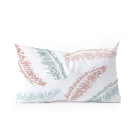 Kelly Haines Tropical Palm Leaves V2 Oblong Throw Pillow