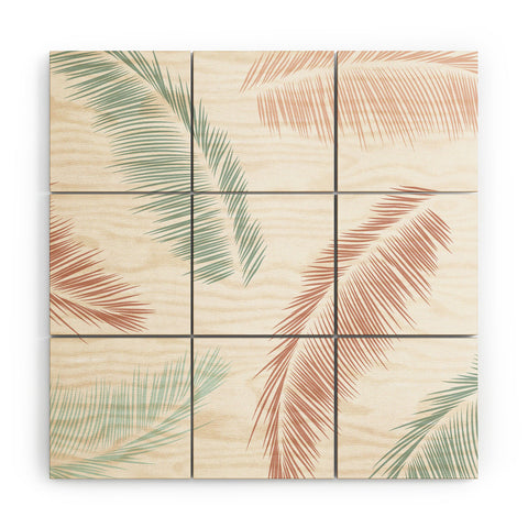 Kelly Haines Tropical Palm Leaves V2 Wood Wall Mural