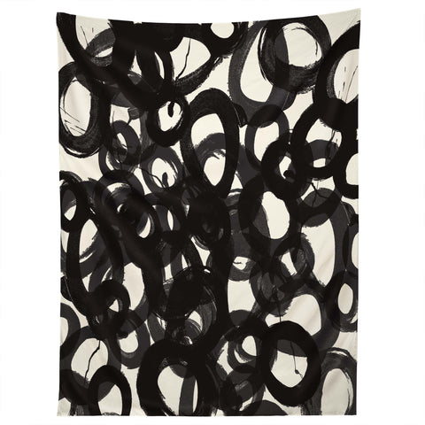 Kent Youngstom Black Circles Tapestry