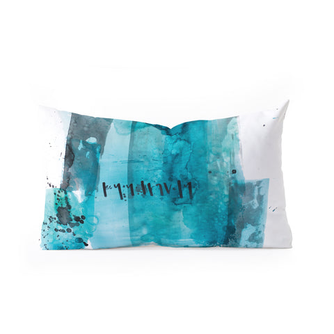 Kent Youngstrom be you blue Oblong Throw Pillow