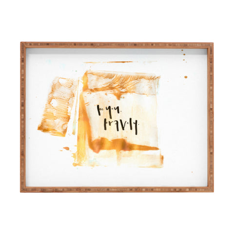 Kent Youngstrom be you gold Rectangular Tray