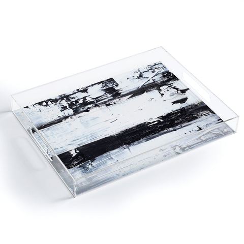 Kent Youngstrom black and white stripes Acrylic Tray