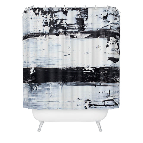 Kent Youngstrom black and white stripes Shower Curtain