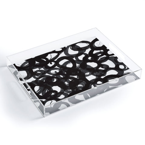 Kent Youngstrom Black Circles Acrylic Tray