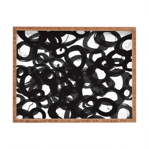 Kent Youngstrom Black Circles Rectangular Tray