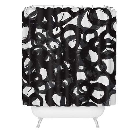 Kent Youngstrom Black Circles Shower Curtain