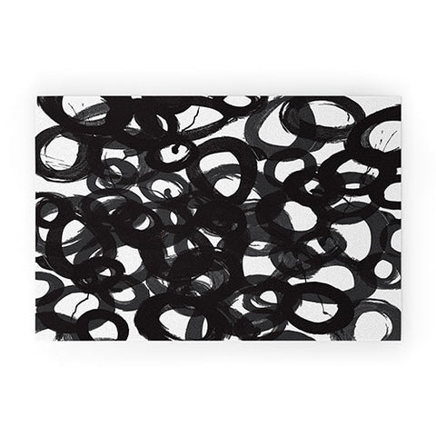Kent Youngstrom Black Circles Welcome Mat