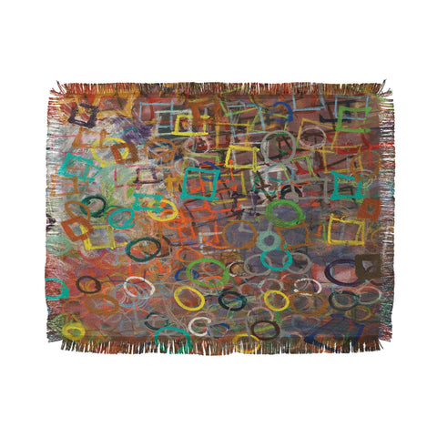 Kent Youngstrom Circle Square Throw Blanket