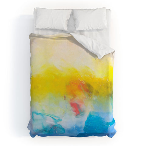 Kent Youngstrom climbing the andes Duvet Cover