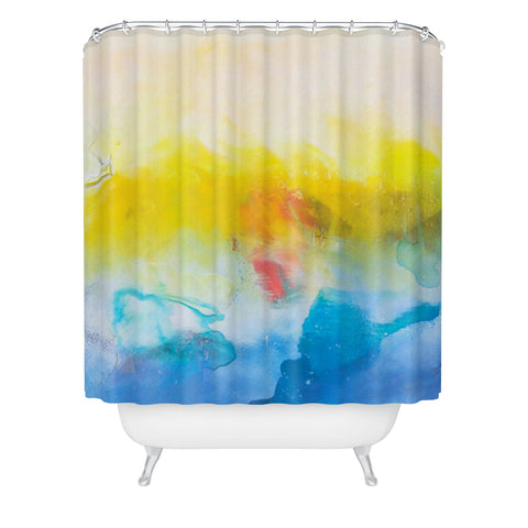 Kent Youngstrom climbing the andes Shower Curtain