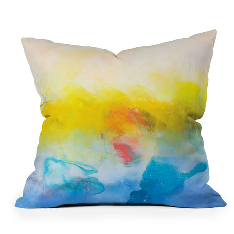 Kent Youngstrom climbing the andes Throw Pillow