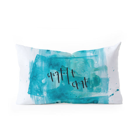 Kent Youngstrom created to create blue Oblong Throw Pillow