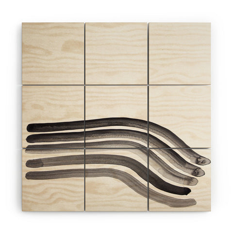 Kent Youngstrom curve stripes Wood Wall Mural