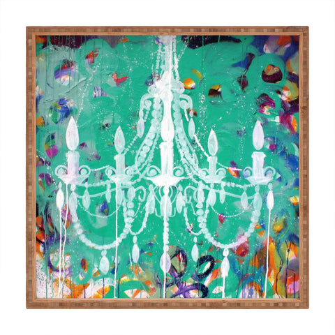 Kent Youngstrom Emerald Chandelier Square Tray