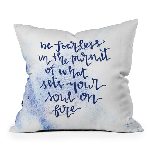Kent Youngstrom fearless and on fire Throw Pillow