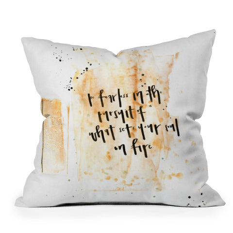 Kent Youngstrom fearless gold Throw Pillow