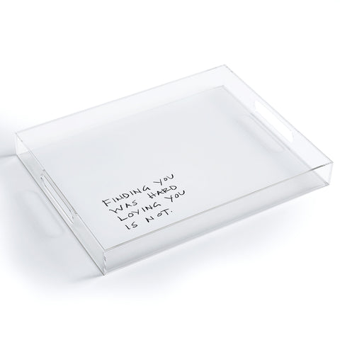 Kent Youngstrom finding you Acrylic Tray