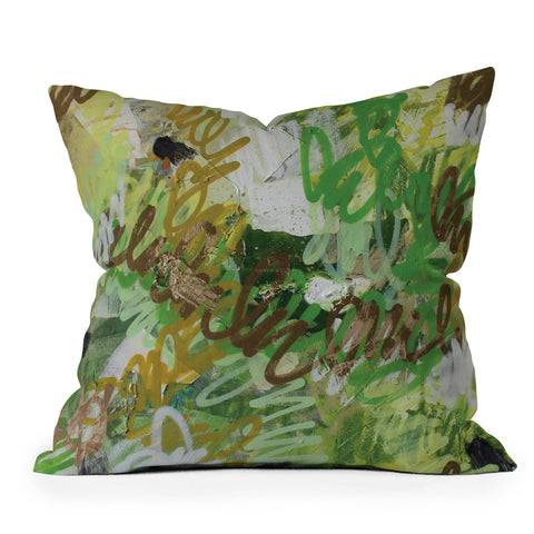 Kent Youngstrom gold squiggle Throw Pillow