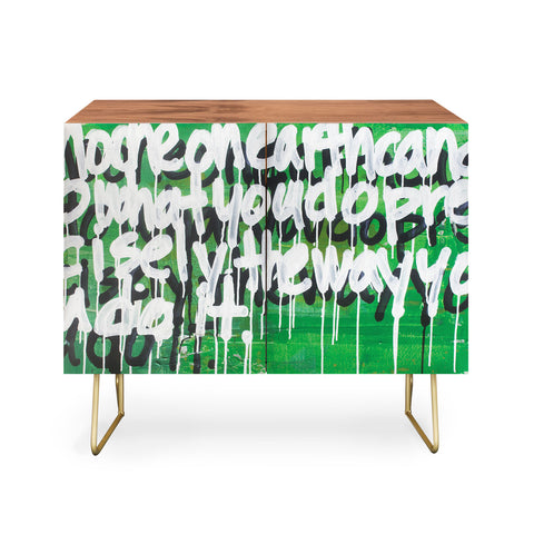 Kent Youngstrom green no one on earth Credenza
