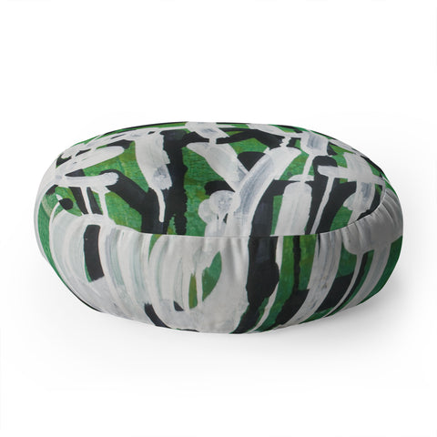 Kent Youngstrom green no one on earth Floor Pillow Round