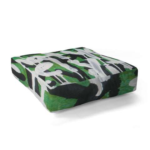 Kent Youngstrom green no one on earth Floor Pillow Square