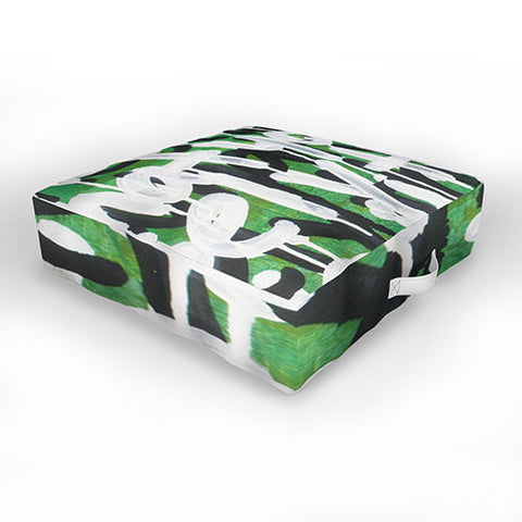 Kent Youngstrom green no one on earth Outdoor Floor Cushion