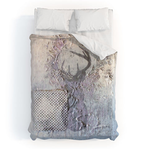 Kent Youngstrom Holiday Silver Deer Duvet Cover