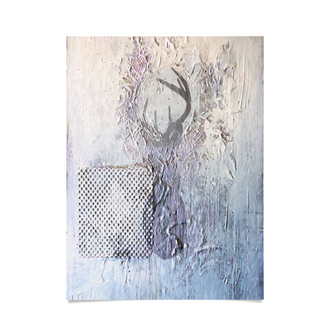 Kent Youngstrom Holiday Silver Deer Poster