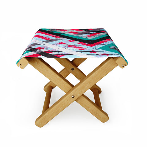 Kent Youngstrom Holiday Stripes Folding Stool
