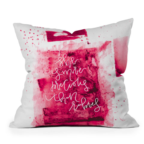 Kent Youngstrom more precious than rubies Throw Pillow