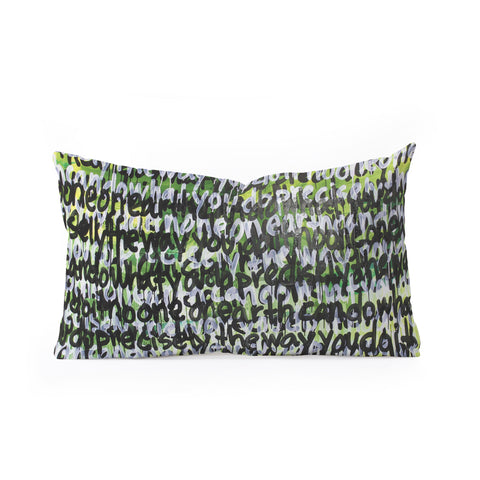 Kent Youngstrom multi no one on earth Oblong Throw Pillow