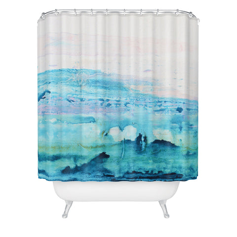 Kent Youngstrom ocean splatters Shower Curtain