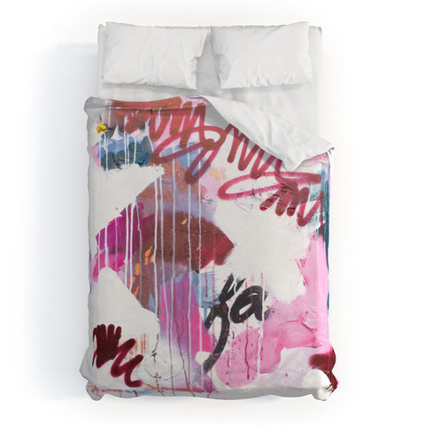 Kent Youngstrom pink combustion Duvet Cover
