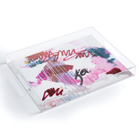 Kent Youngstrom pink combustion Acrylic Tray