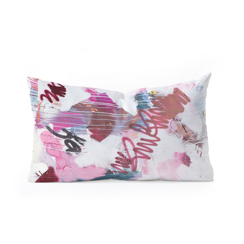 Kent Youngstrom pink combustion Oblong Throw Pillow