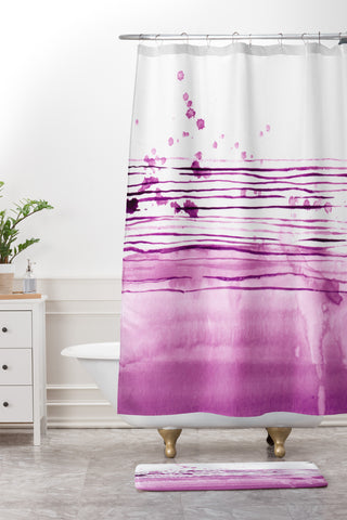 Kent Youngstrom purple for the win Shower Curtain And Mat