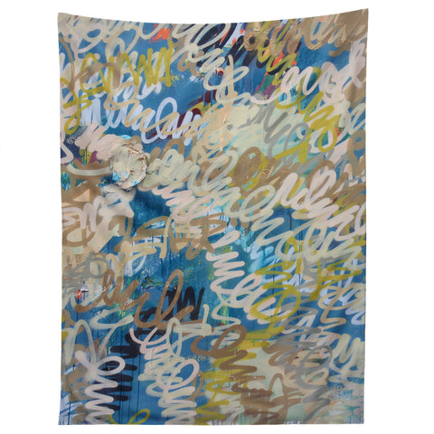 Kent Youngstrom squiggle multi colors Tapestry