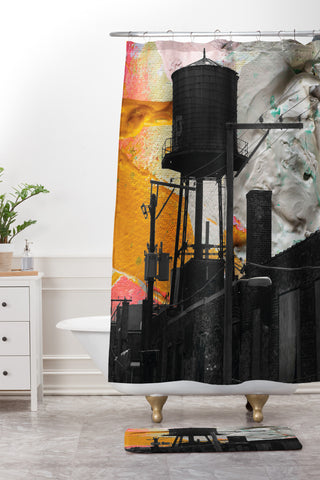 Kent Youngstrom watertower Shower Curtain And Mat